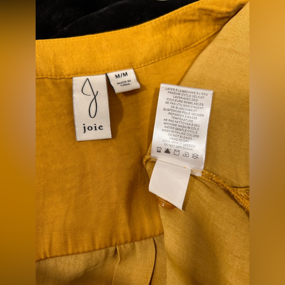 Joie Sleeveless Button Down Tunic Style Blouse In… - image 5